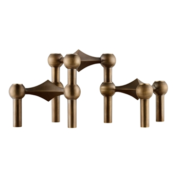 STOFF Nagel Lysestake (3 stk.) - Bronzed Brass